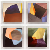 Essentially Minimal I, II, III, IV - High Resolution Giclee Printed Canvas Framed in Contemporary Clear Acrylic Frame